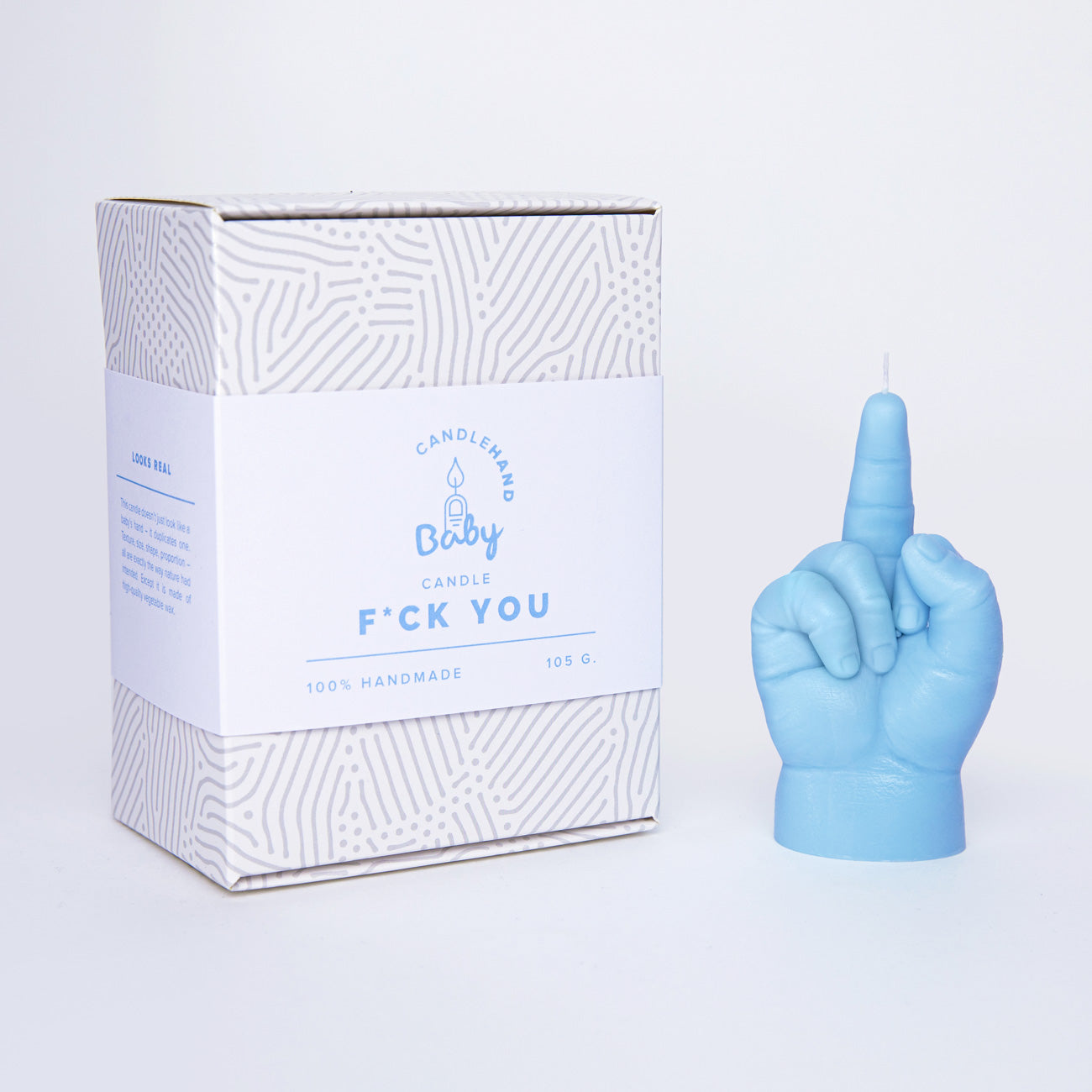 CandleHand Baby "F*ck You" Candle - Blue