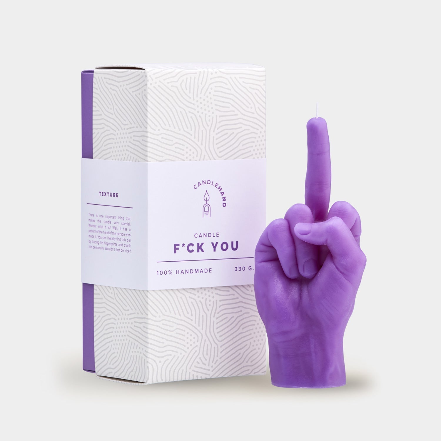 CandleHand "F*ck You" Candle - Purple